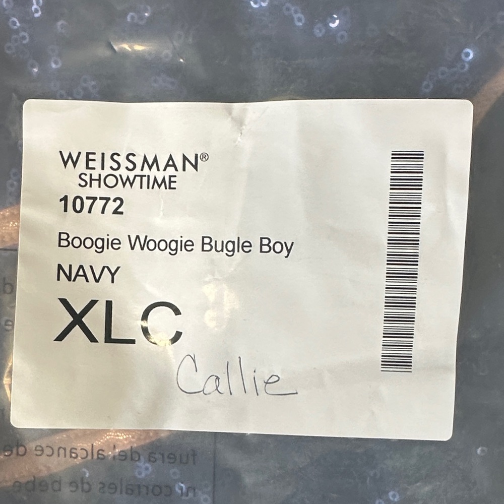 Weissman Navy and Rose Gold Sequin Dance Costume - Picture 10 of 10